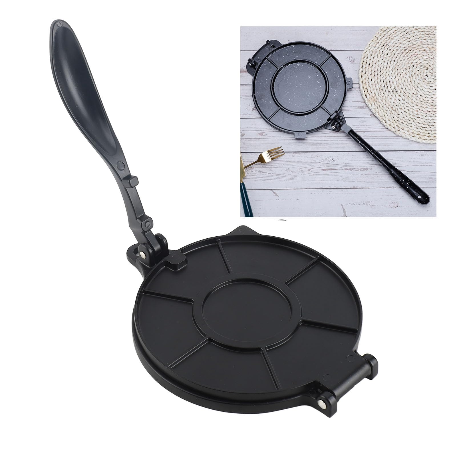 Pressa per Tortilla, Pressa per Empanada Resistente in Alluminio Quesadilla, Pressa per Tortilla per Farina, Facile da Usare, Strumento Multifunzionale per Tortillas con Pelli di