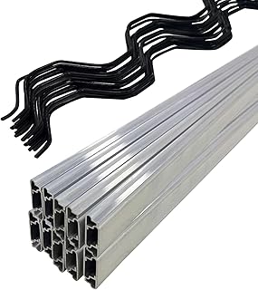 6.6 ft Set of 10 Greenhouse Spring Wire and Lock Channel Kit, PVC-Coated Wires and Aluminum Lock Channels for Greenhouse Plastic Film,Shade Cloth
