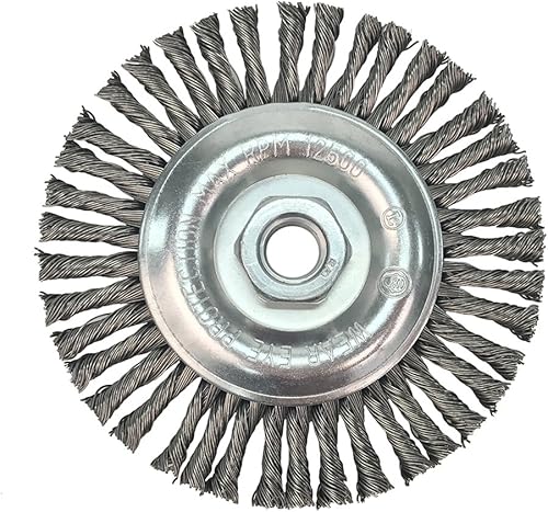 Vista 14 de 186540-5" x 1/2" x 5/8"-11 Rueda de alambre anudado, alambre de acero al carbono .020 Acero al carbono 0.020