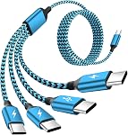 Cruise Essentials 2026 4 in 2 Multi Charging Cable with Dual Type C Port, USBA/C Charging Cords for Multiple Devices,Travel Phone Charger Cord for iPhone 17-11/Galaxy/Tablets/PS Home,Office,2Pack 5FT | Dual Type C Port Phone Charger Cord for Multiple