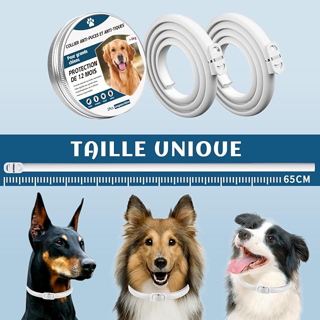 Foto 2 de 7 de 2 Pcs Collar Antipulgas para Perros