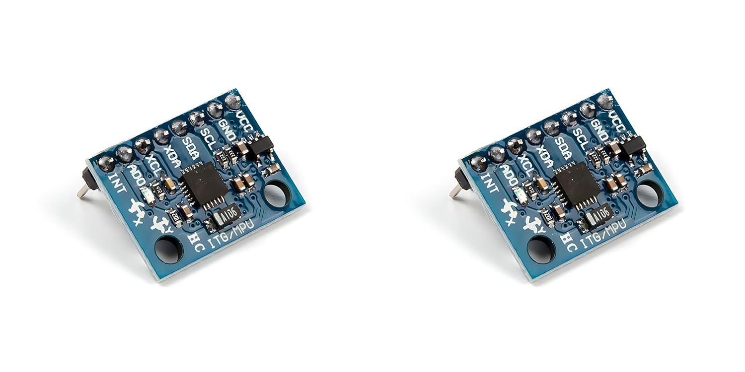 MPU 6050 (2 Pcs) PreSoldered Module GY521 Module, 6 DOF 6 Axis Accelerometer Sensor, Raspberry