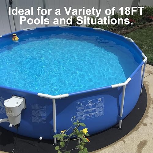 Miniatura 6 de Almohadilla redonda de revestimiento de piso de piscina sobre el suelo de 18 pies, prevención de pinchazos, protección inferior, vida útil