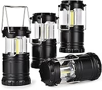 KPKJOO COB-4 Collapsible LED Camping Lantern - Ultra Compact Battery Operated Super Bright Light for Emergencies, Hiking & Power Outages