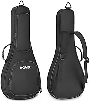 Vista 12 de Donner - Funda para guitarra acústica de 40 a 41 pulgadas, acolchado de esponja de 5 mm de espesor, nailon Ripstop 600D resistente al agua, funda