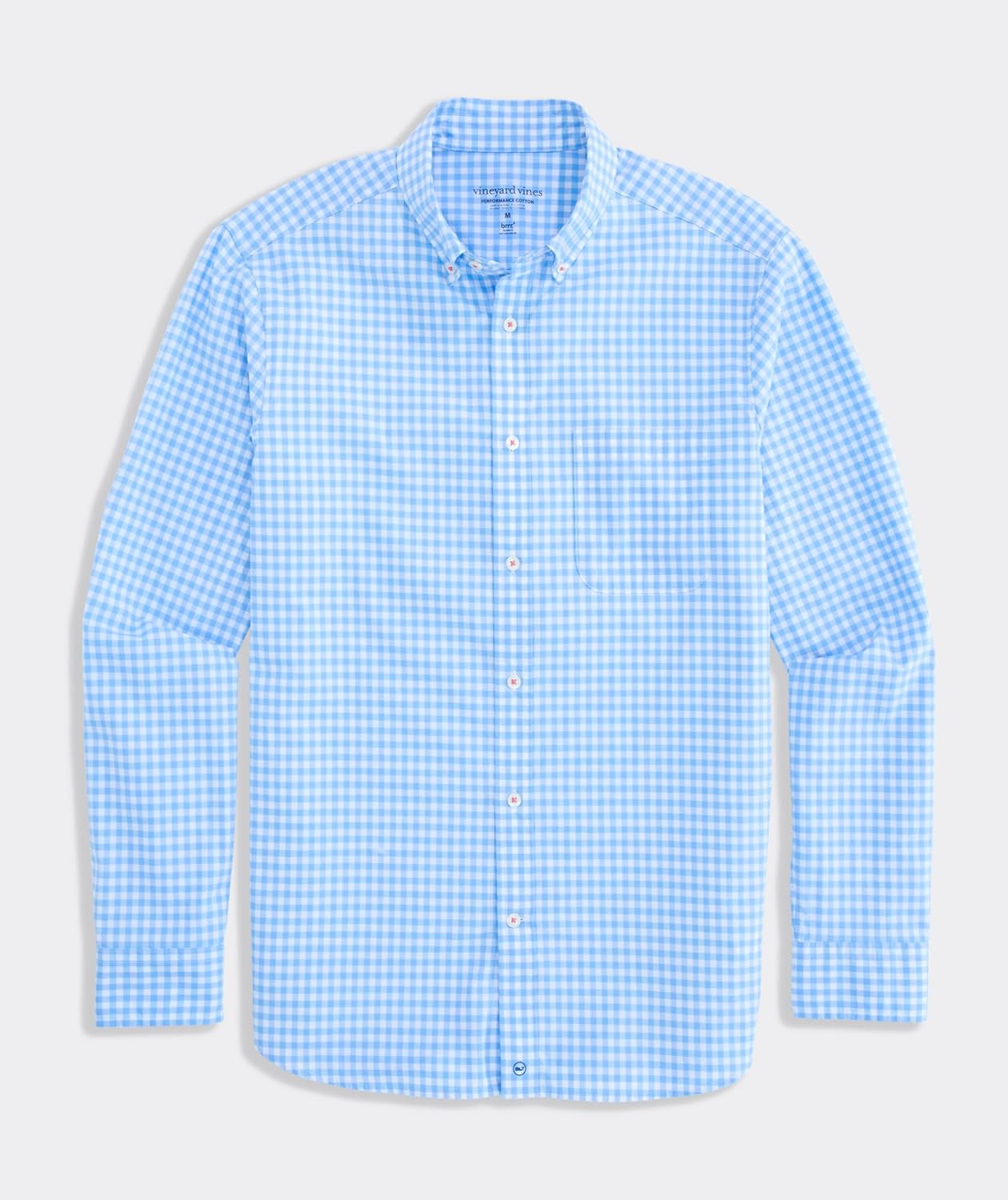 vineyard vines Men's Skysail Gingham Performance Cotton Shirt
