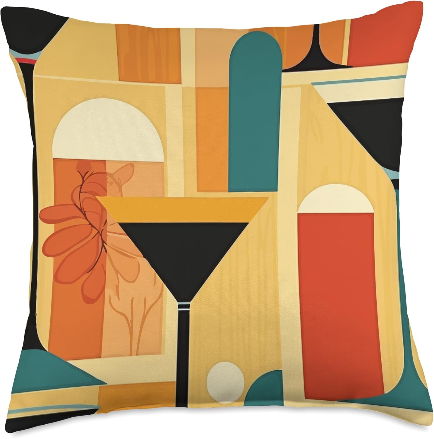Retro Martini At The Speakeasy Lounge Throw Pillow