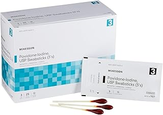 MCKESSON Medical Branded 987 Medical Grade Hospital Quality Swabstick PVP Str (Pack of 750)