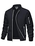 MAGCOMSEN Men's Jacket Lightweight Windbreaker Bomber Jacket Windproof Casual Jacket Zip Up Coats Outwear with 5 Pockets