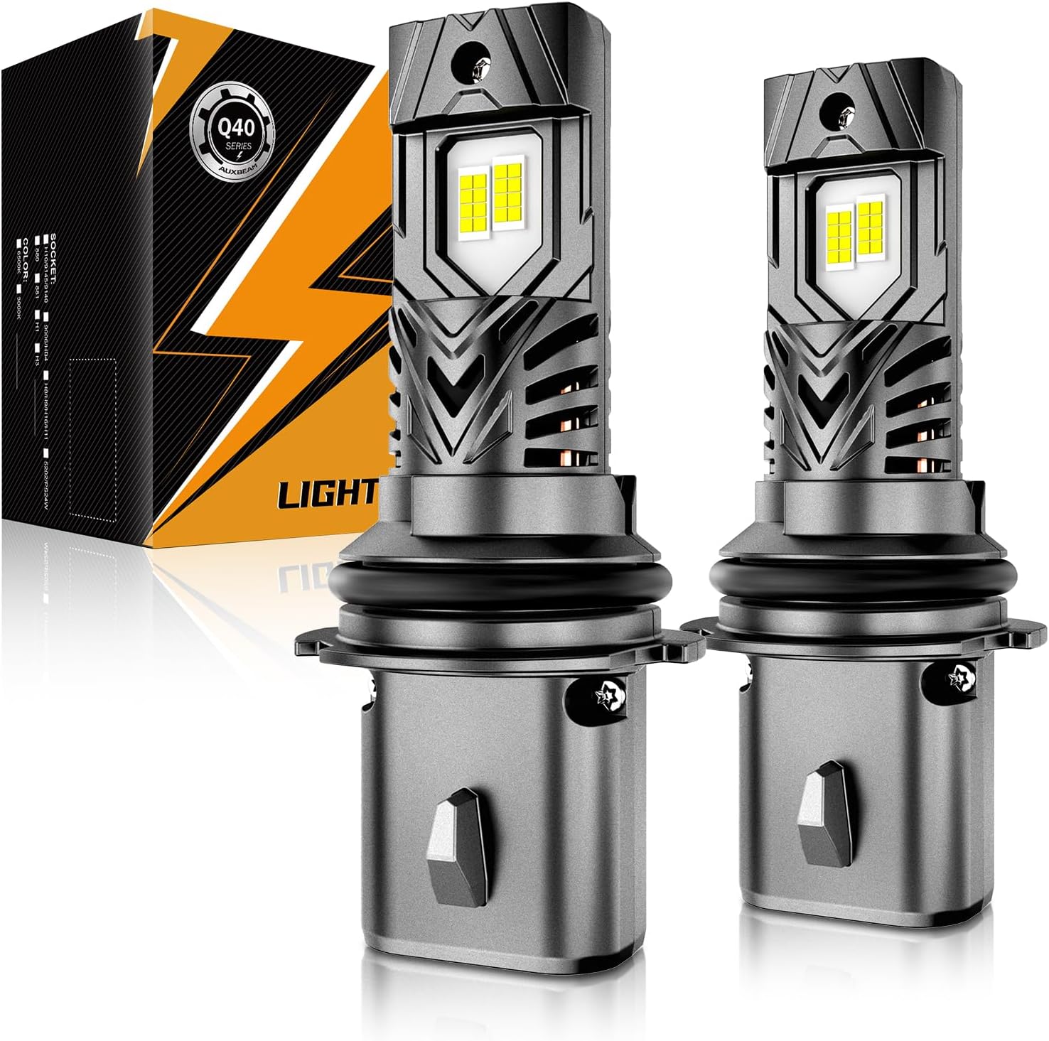 Auxbeam 9004 Fog Lights, Q40 Series 30000LM 800% Brighter Powersports Light For UTV ATV Offroad Use