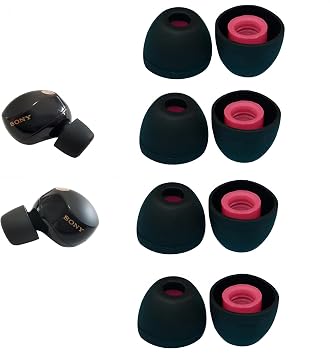 Silicone Earbuds Tips for Sony 1000XM5/1000XM4/LinkBuds S/WF-C500/WF-C700N Earbuds WF WI XBA, with Storage box, 4 Pairs Small
