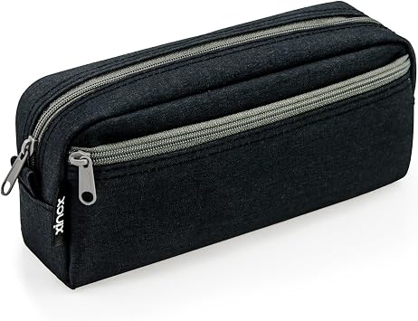 Big Capacity Pencil Case, Multi-colored Pen Pouch, Cosmetic Pouch, Pen Bag with Zipper for Boy Girl Black