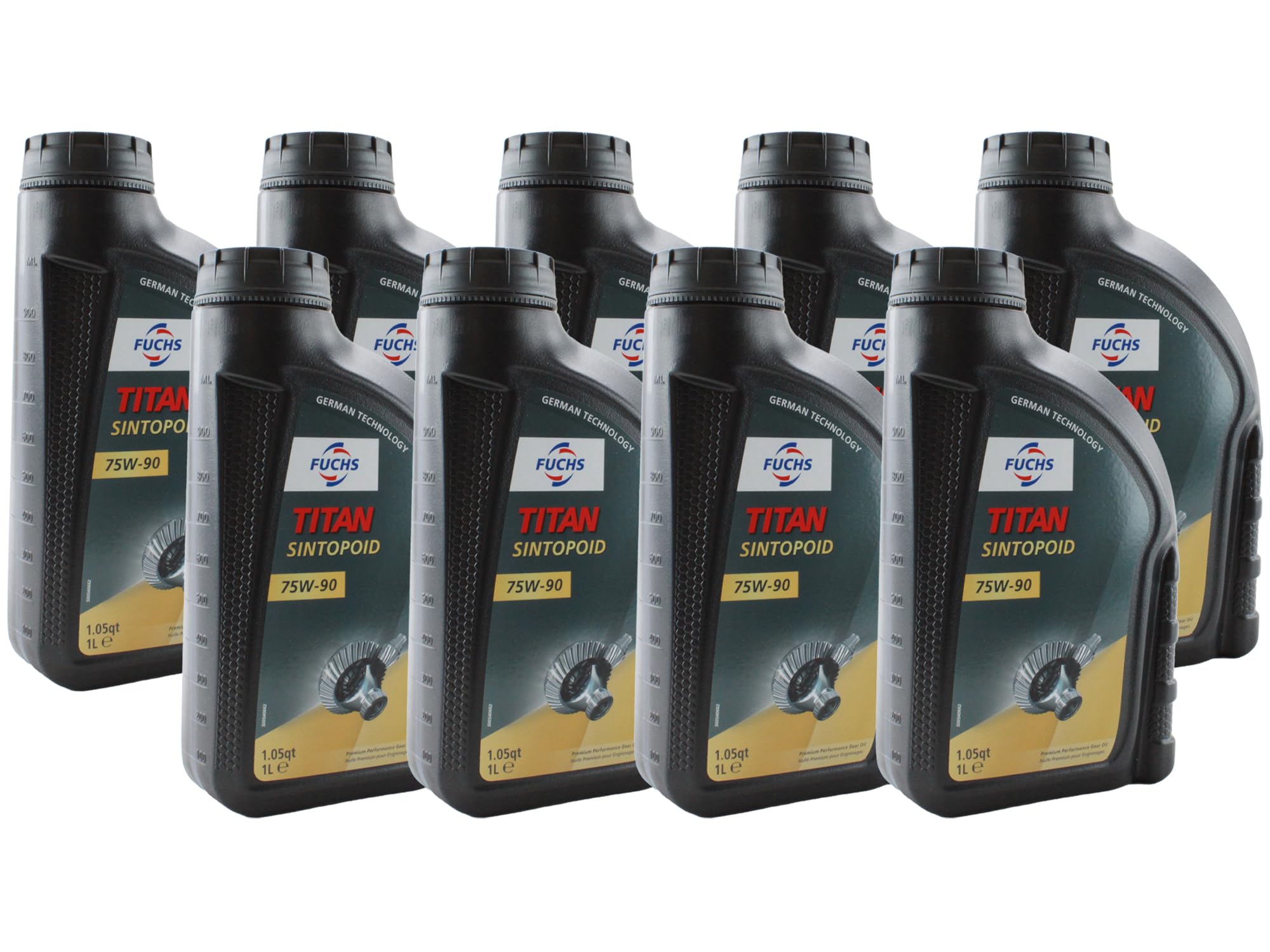 Fuchs 9 Liter TITAN SINTOPOID SAE 75W-90 Differential Gear Oil (9 x 1L)