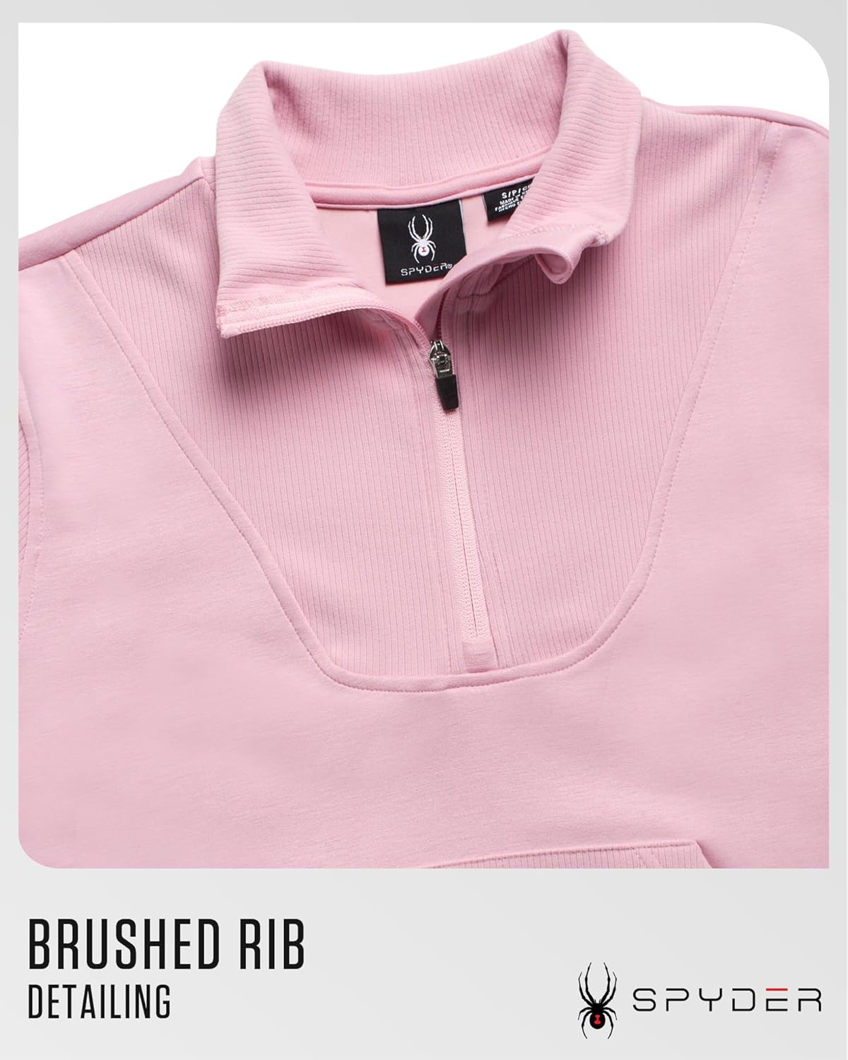 Spyder Womens Quarter Zip Pullover - Performance Fleece Mock Neck Sweatshirt for Women - Workout Sweater for Golf Hiking Gym - Image 5