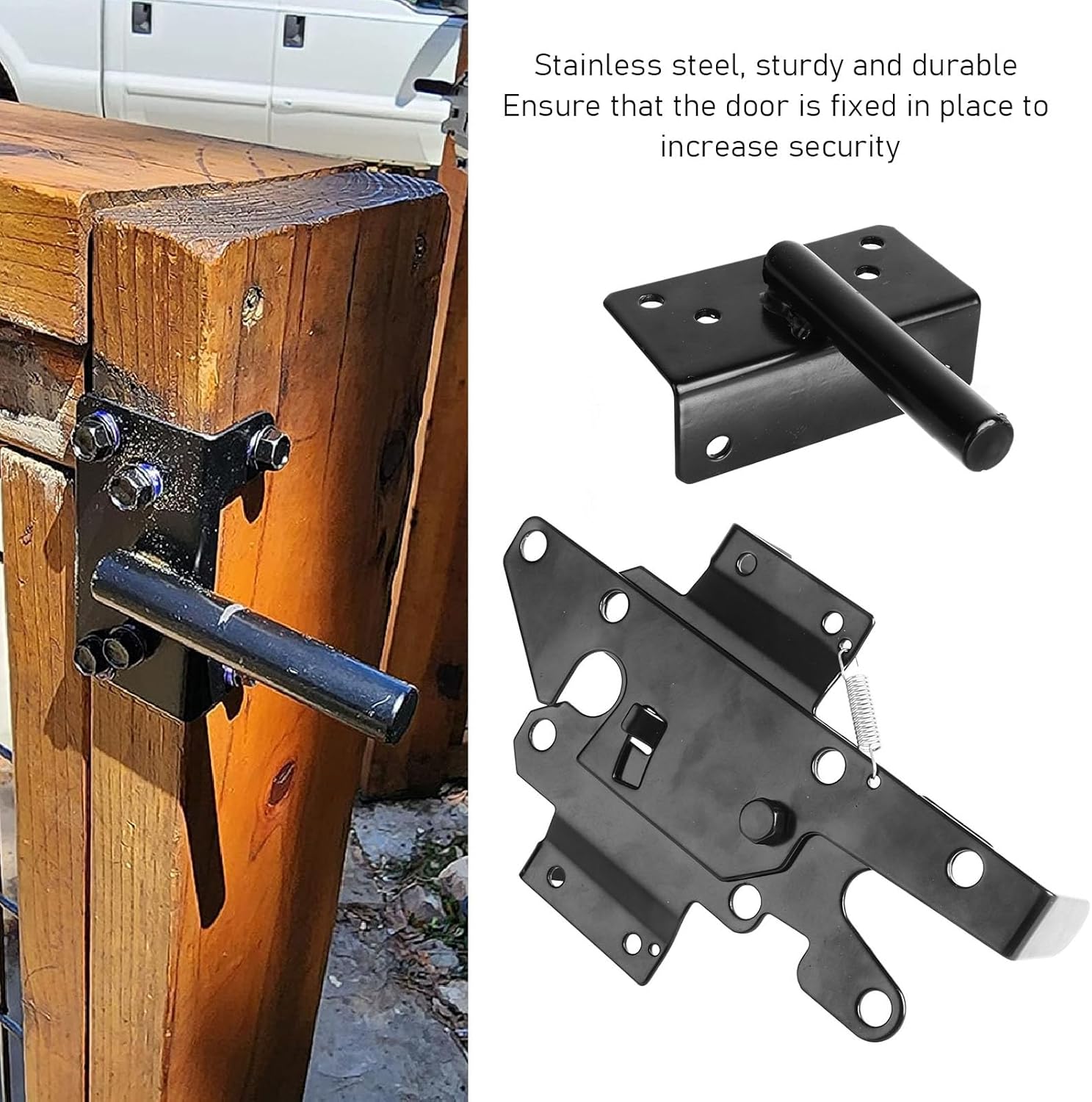 Self Locking Gate Stainless Steel for Outdoor Fence Garden Window