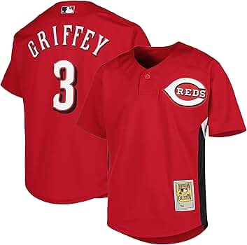 Amazon.com: Ken Griffey Jr Cincinnati Reds #3 MLB Kids Youth 4-20