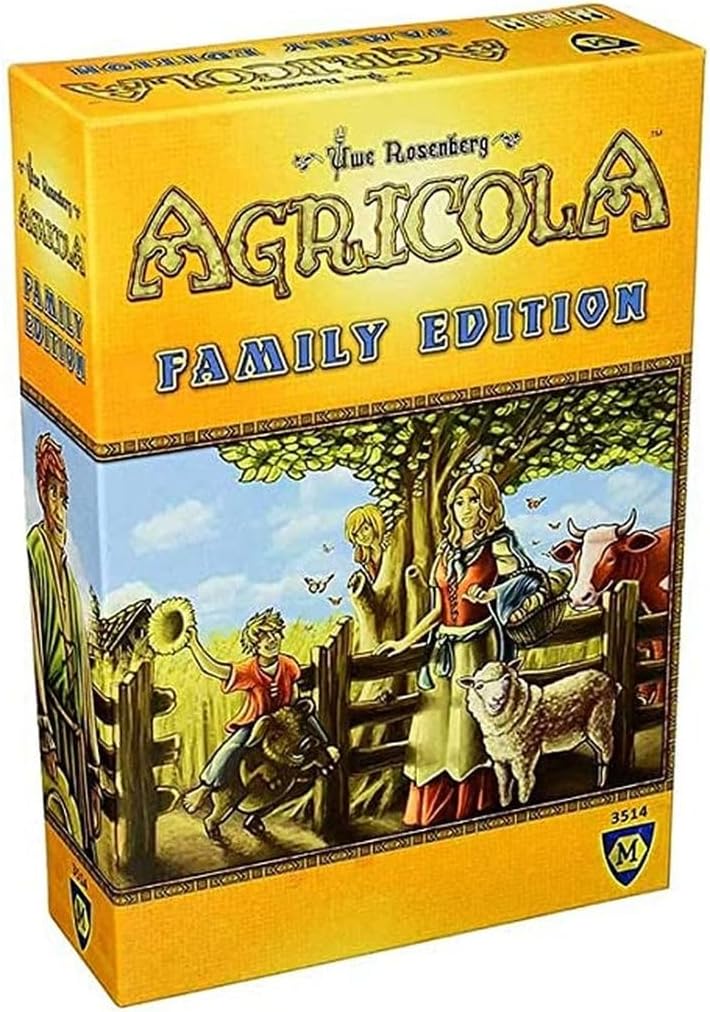 Agricola Board Game Family Edition Strategy Board Game Board Games for Adults and Kids Family Board Game Ages 8 and up 1-4 Players Average Playtime 45 Minutes Made by Lookout Games ,Yellow