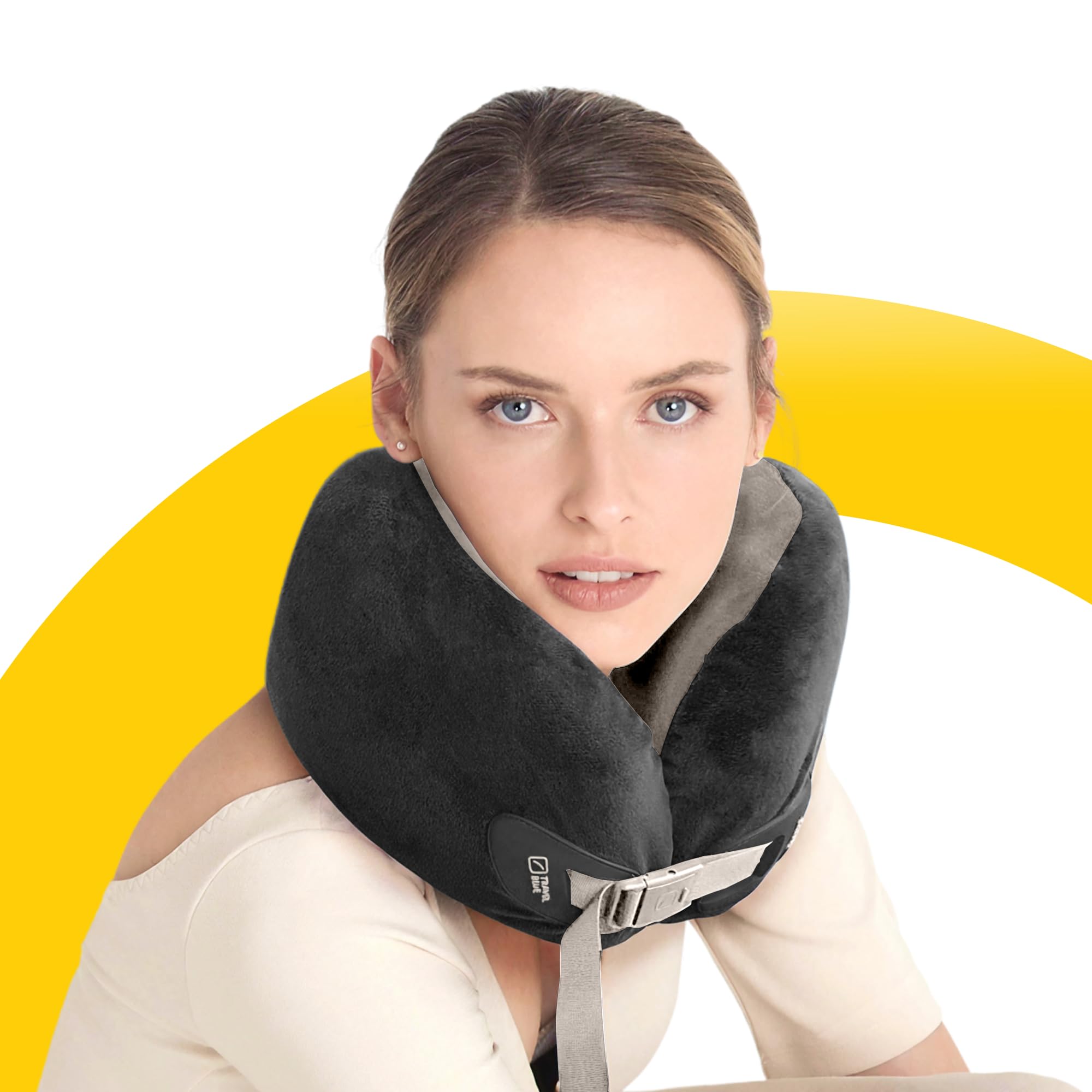 Travel Blue Infinity Travel - Almohada ergonómica para el Cuello, Disfruta de un sueño ininterrumpido con Soporte de 360 Grados con Lujosa Almohada de Material hipoalergénico (Gris)