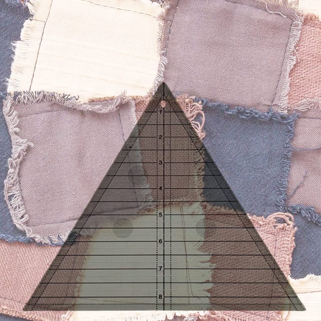 Multifunctional Acrylic Strip Tube Ruler Sewing Template Ruler Triangle-Shaped Quilting Tool for Ideal for Tailor