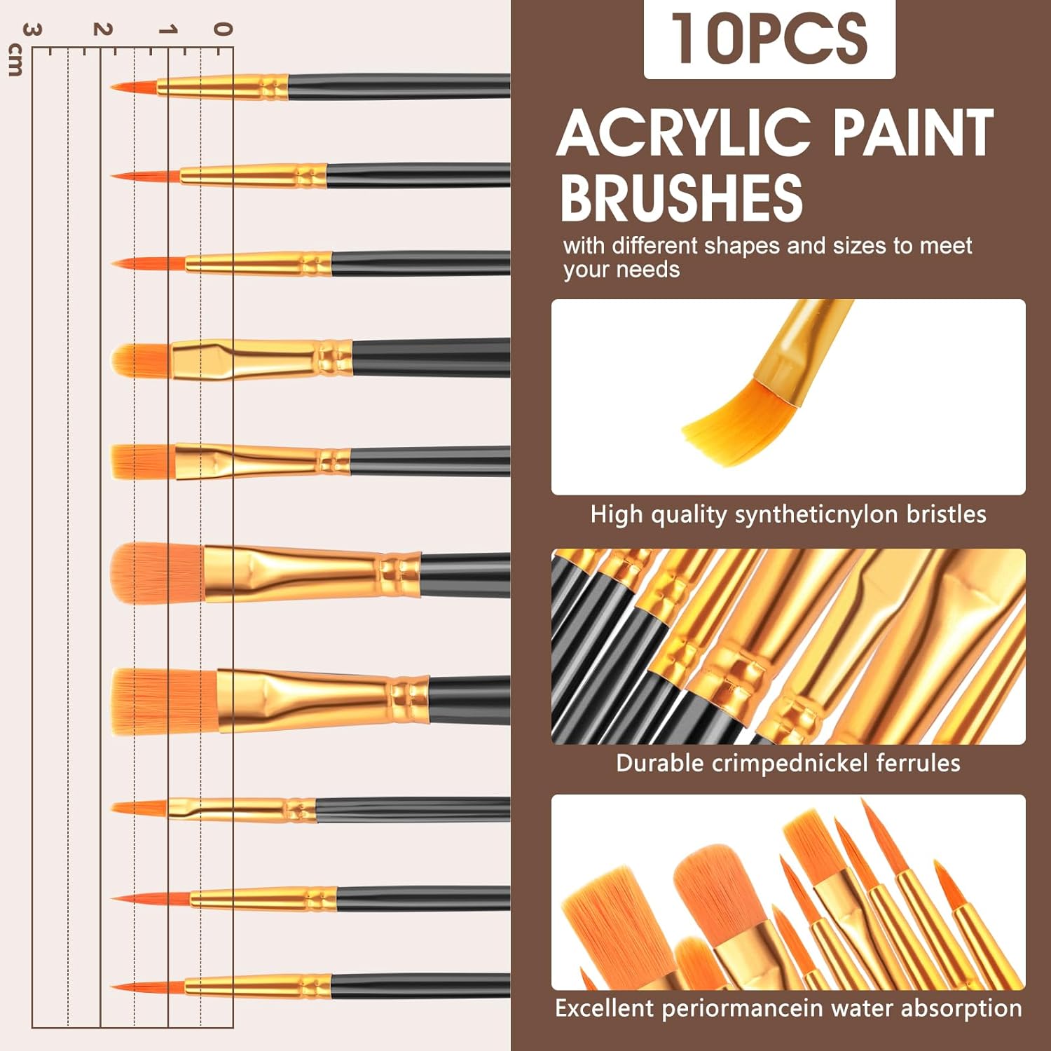 ESRICH 40PCS Acrylic Paint Set, Art Painting Supplies Kit with 24 Paints, 2 Canvas Panels,10 Brushes, Table Metal Easel Etc, Premium Paint Set for Students, Artists and Beginner