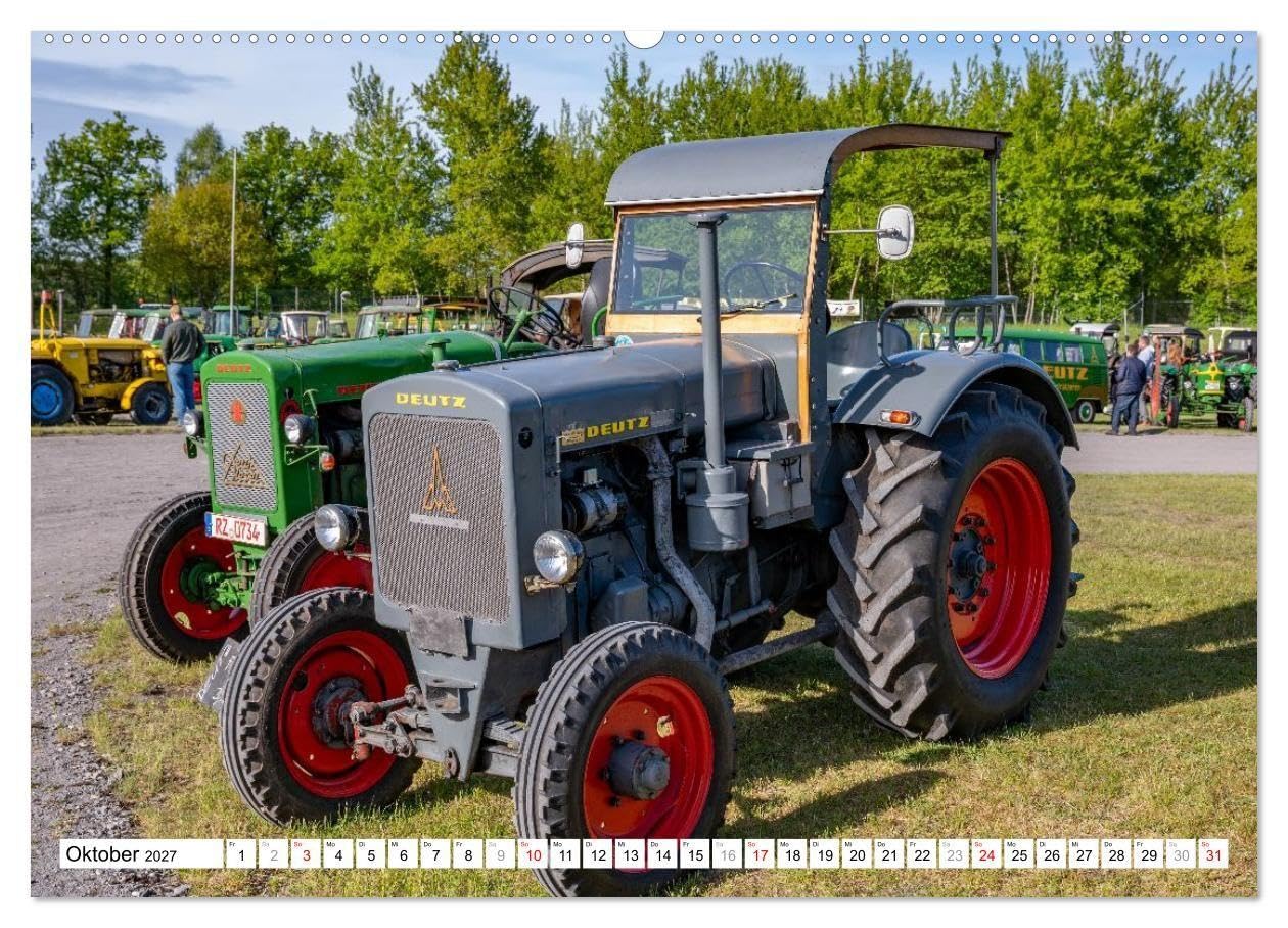 Alte Deutz Traktoren mit Charakter (hochwertiger Premium Wandkalender 2027 DIN A2 quer), Kunstdruck in Hochglanz: Die Schönheit, Kraft und der ... Aufnahmen alter Deutz-Traktoren gezeigt.