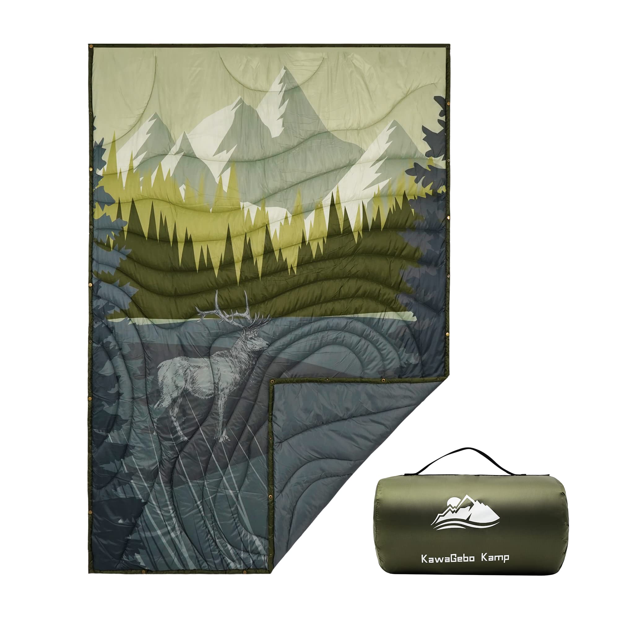 Outdoor Puffy Camping Blanket, Extra Lightweight Windproof Warm Stadium Blanket, Packable Travel Camping Quilt for Cold Weather Hiking, Backpacking, Beach,Picnics, Hammock and Adventure