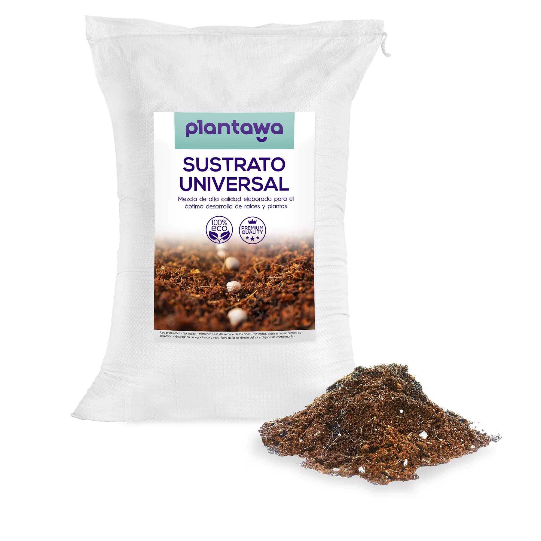 Plantawa Substrat universel 80 L, terre pour plantes, engrais naturel pour potager urbain, terrarium pour jardin extérieur, substrats et engrais