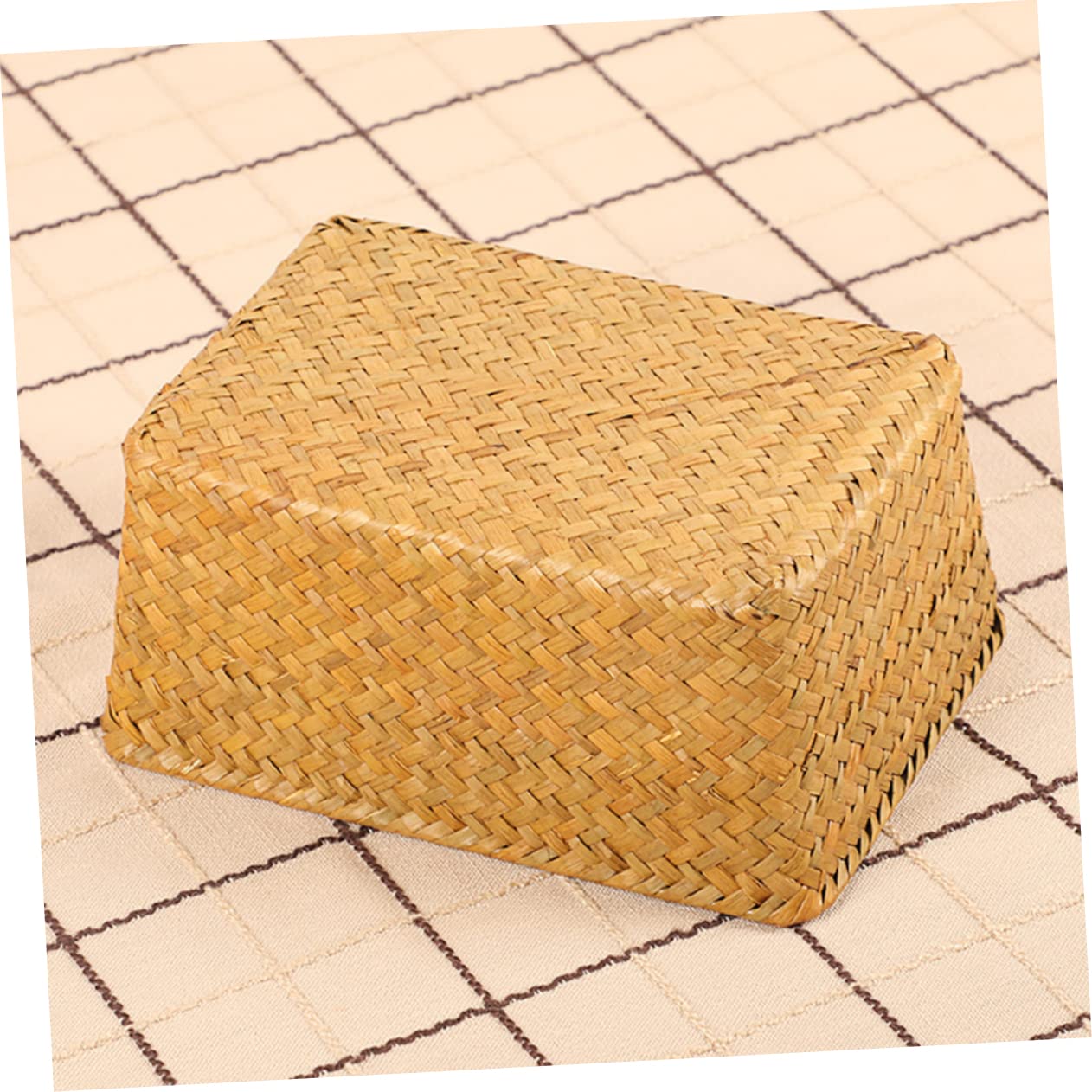 HOOTNEE Rattan Woven Storage Basket Lightweight Portable Multi Function Tea Cake Storage Box for Home Handmade Natural Design for Snacks Dried Fruits and Tea Accessories