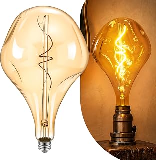 A165 E26 Large Edison Bulbs,2700K Unique Dimmable Light Bulbs | Old-Style Oversized Alien-Shaped Bulb,Suitable for DIY Lamp and Chandeliers,Decorative LED Bulbs