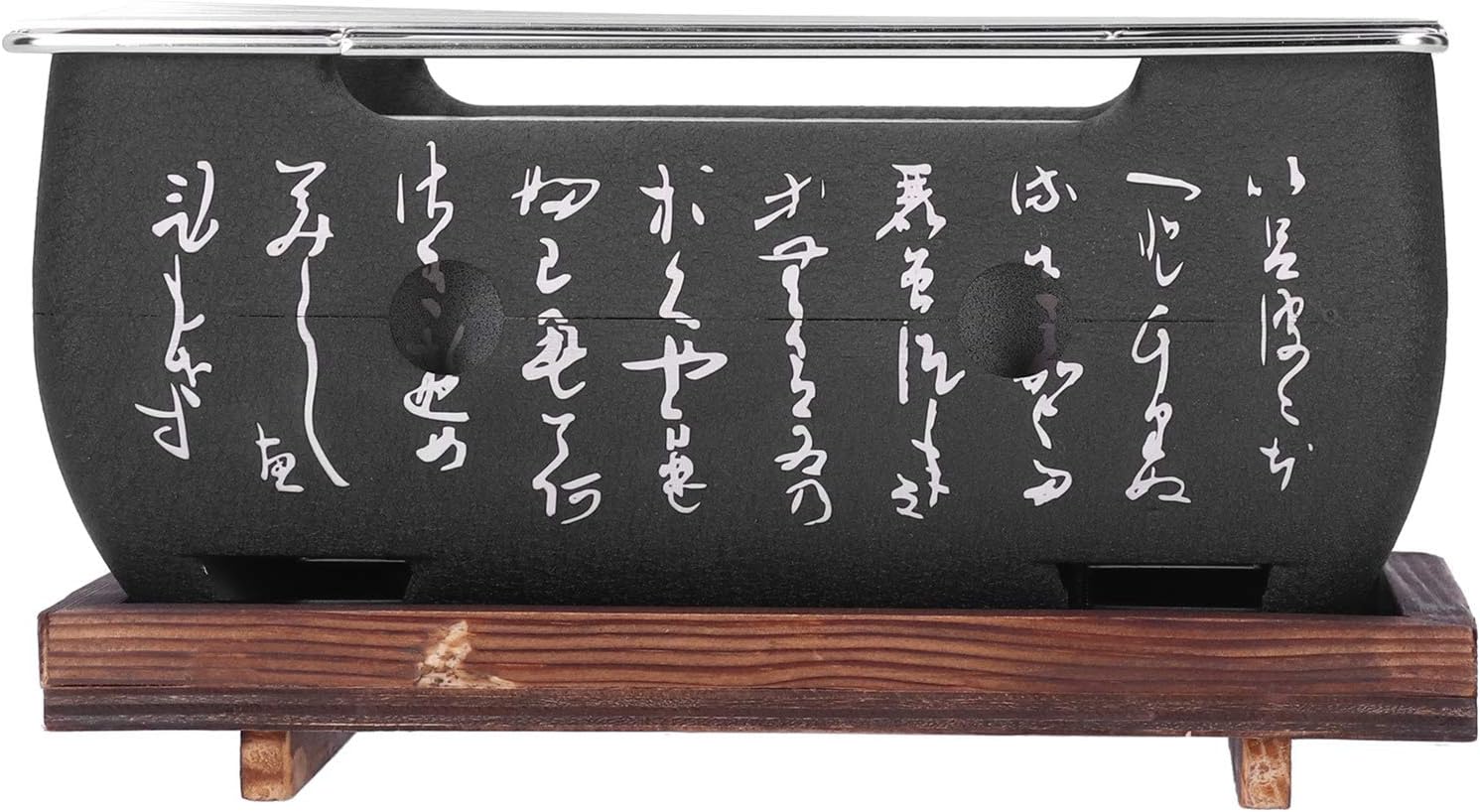 Pssopp Japanese BBQ Grill, Lightweight Aluminum Alloy Charcoal Grill with Even Heating, Mini Yakitori for Indoor Outdoor Use, 5.3x9.7 Inch Size