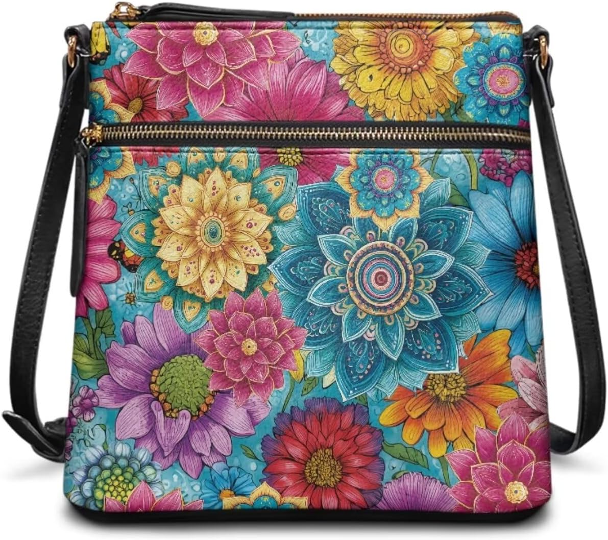Crossbody Bags for Women Cross Body Purse Messenger Bag Lightweight PU Leather Satchel with Adjustable Strap
