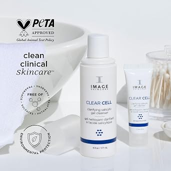 IMAGE Skincare, CLEAR CELL Salicylic Gel Cleanse, Gentle Foaming Face Wash Removes Excess Oil and Shine for Oily Prone Skin