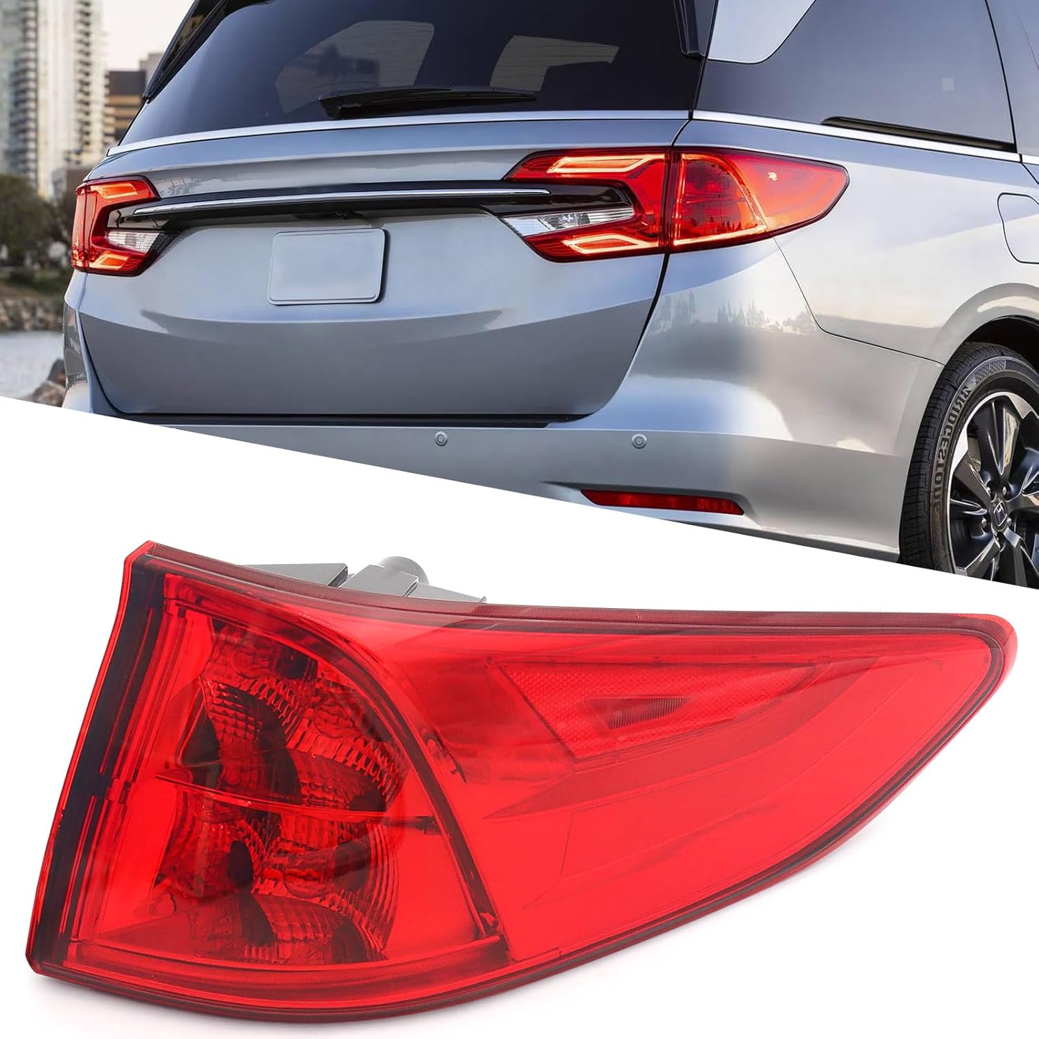 huray outer tail light for honda odyssey 2018-2024 oe rear lamp replacement (passenger side (right))