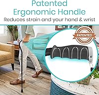 Vista 4 de Vive - Bastón de caminar con agarre compensado patentado, ayuda ligera y ajustable para caminar con una punta antideslizante, ayuda de movilidad