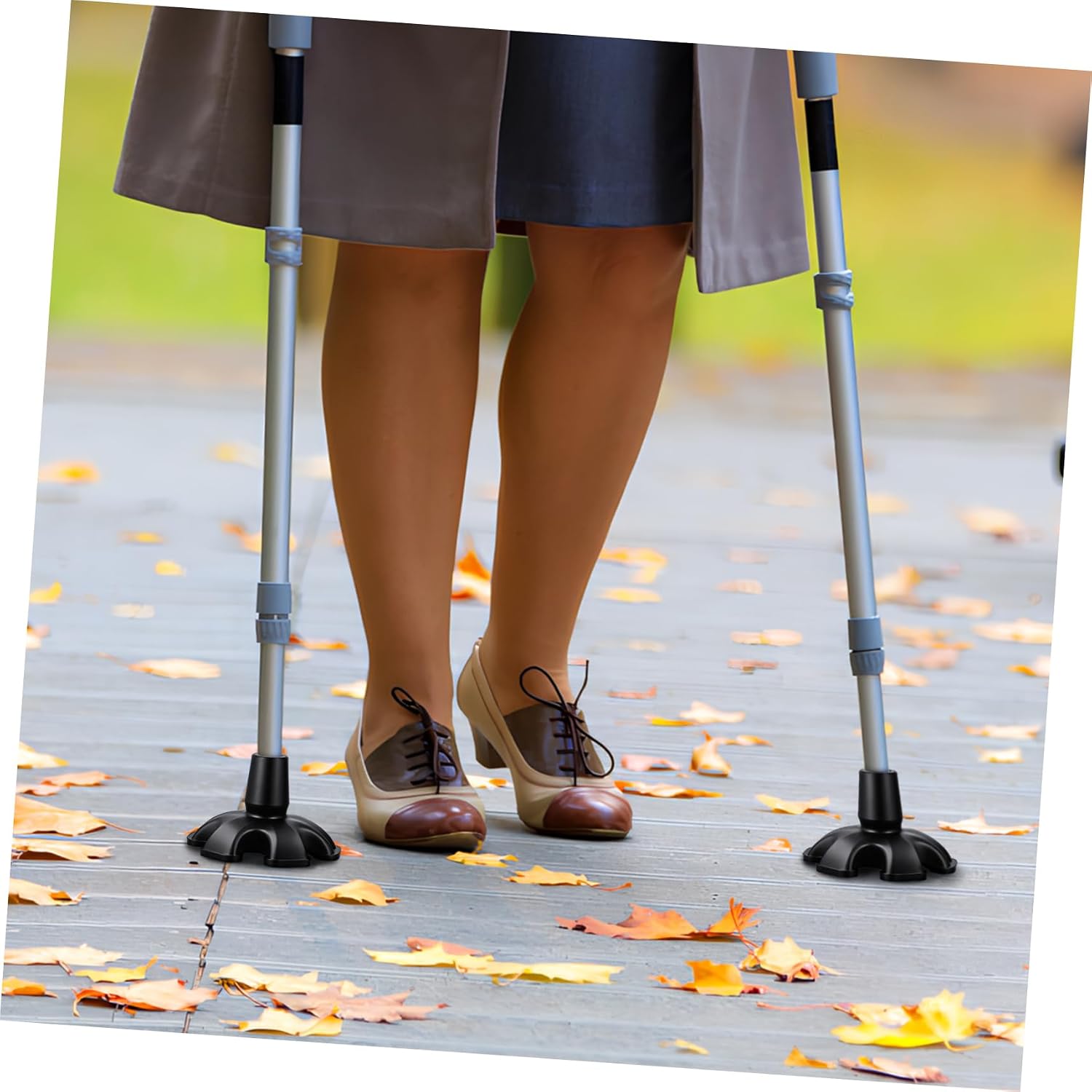 KOMBIUDA 2pcs Replacement Cane Tips Non-Slip Walking Stick Base Rubber Tips for Walking Sticks Stability Accessories for Elderly