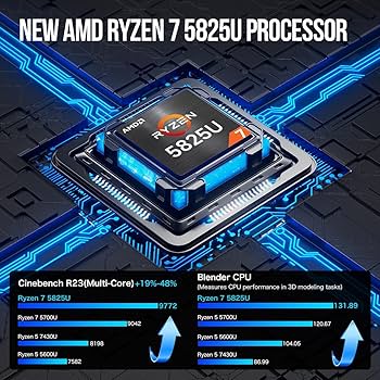 Amazon.com: GMKtec M5 Plus Mini PC, AMD Ryzen 7 5825U