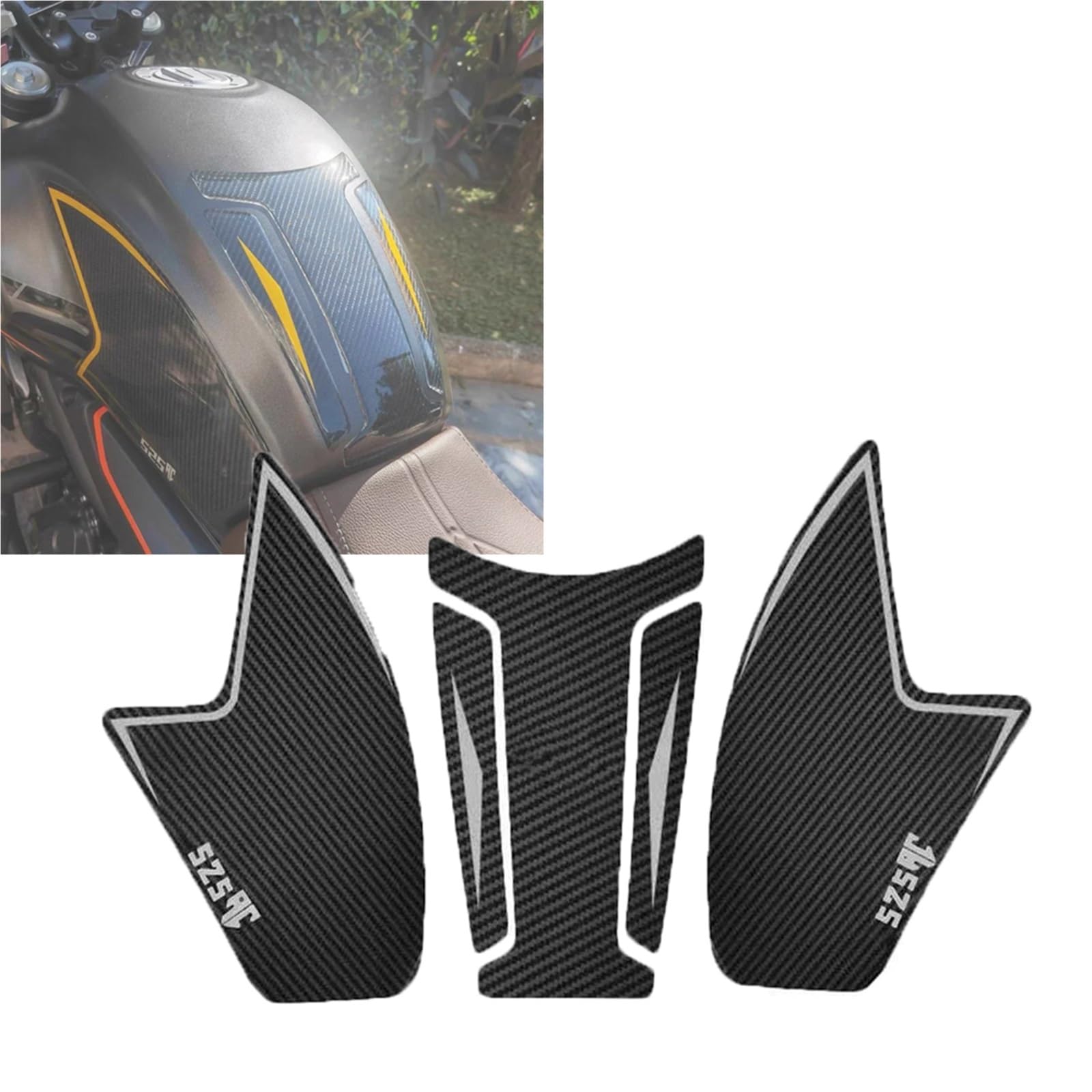 Kit d'autocollants de protection de réservoir de moto Loncin Voge 525AC premium