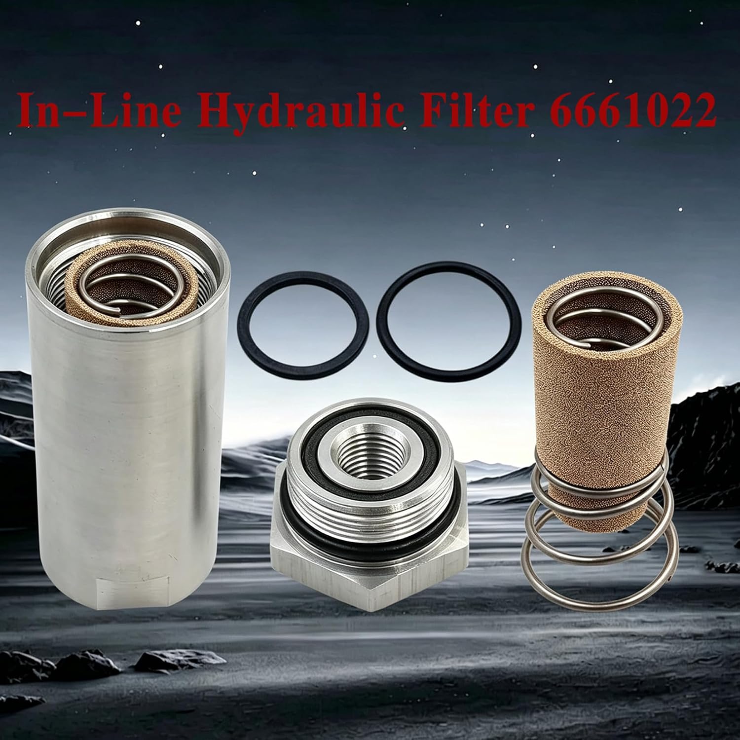In-Line Hydraulic Filter 6661022 for Bobcat 853 863 864 425 428 645 S150 S160 S175 S300 T300, # P575188 KV13414 PT9468