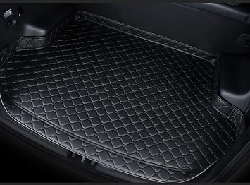 Car Leather Cargo Liners for Smart #1 2023 2024, Full Coverage Rear Trunk Liner Mats Waterproof Anti-Scratch Protector Pad,Black