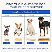 Vista 6 de Native Pet Yak Cheese Himalayan Dog Chews – Palitos dentales de larga duración para razas grandes – 100% masticables naturales de yak del Himalaya