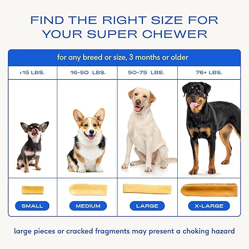 Miniatura 6 de Native Pet Yak Cheese Himalayan Dog Chews – Palitos dentales de larga duración para razas medianas – Masticables de yak del Himalaya 100% naturales