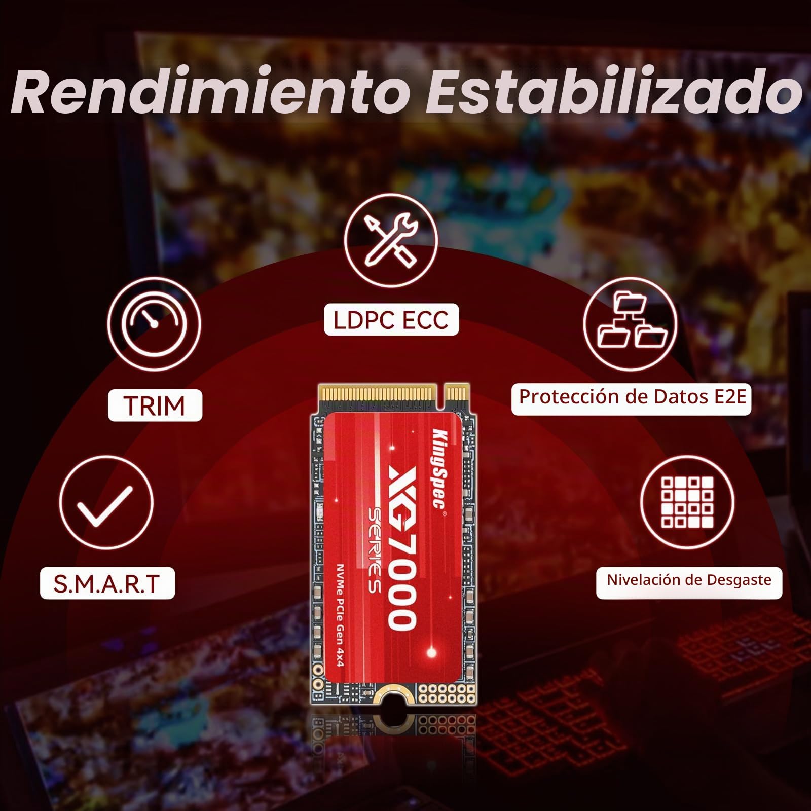 Amazon.com: KingSpec SSD M.2 2242 PCIe 4.0 de 512 GB - Velocidad