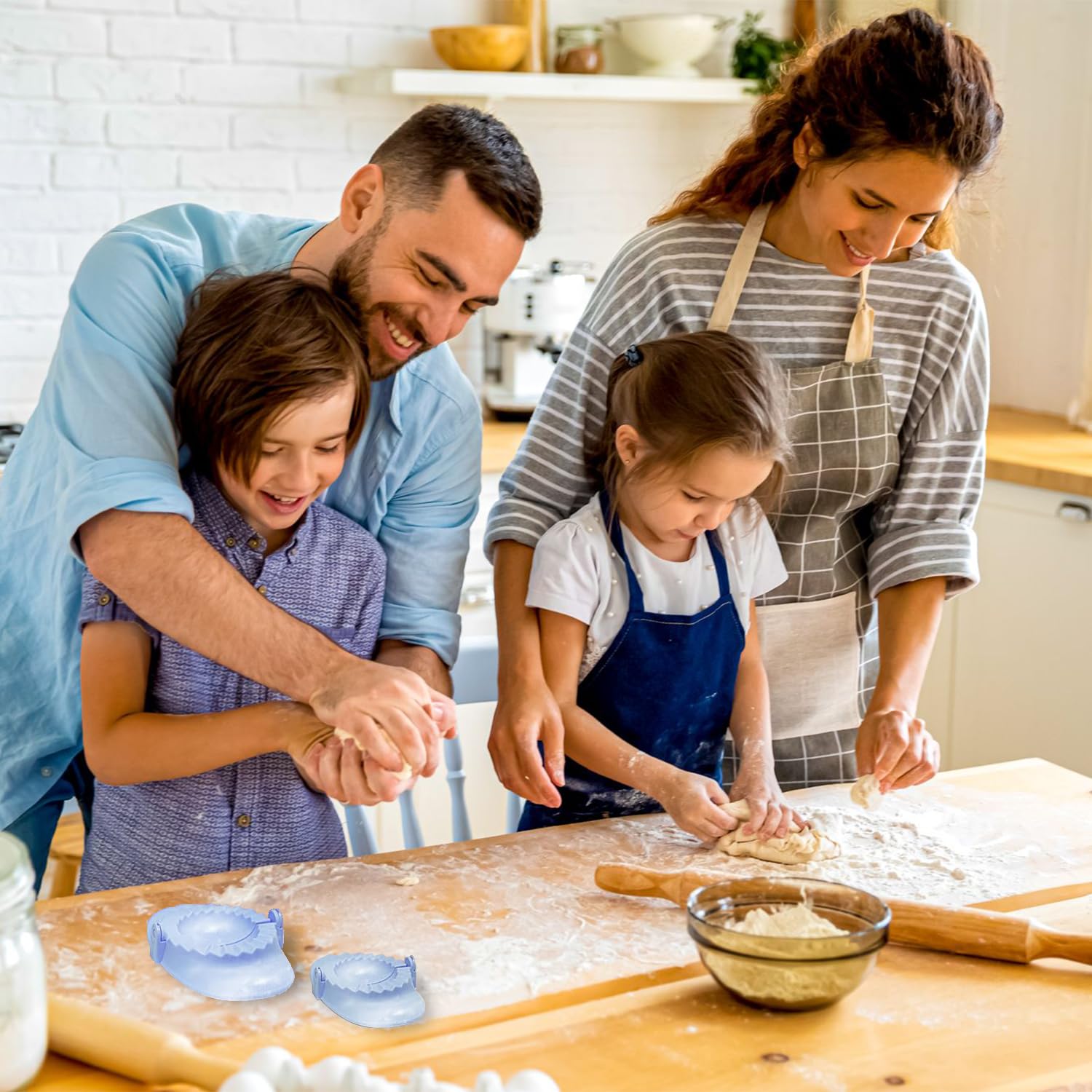 3 Piezas Molde Empanadillas, Molde de Clip para Bola de Masa, Dumpling Maker para Ravioli, Prensa Manual de Empanada, para Hacer Bolas de Masa Hervida, Pegatinas para Ollas