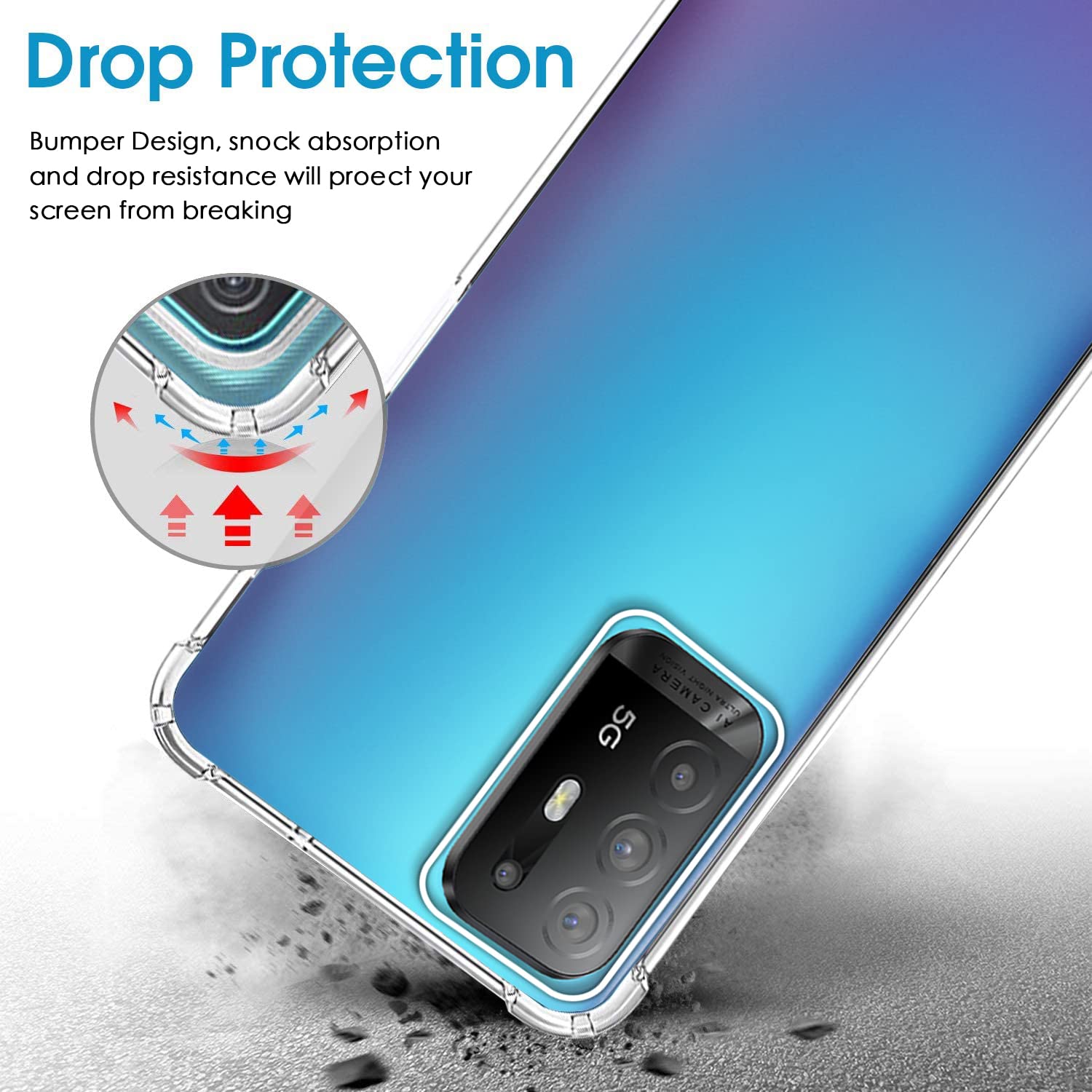Coque Complète Pour Oppo A94 5G Avec Béquille Et 2 Protections écran En Verre Trempé
