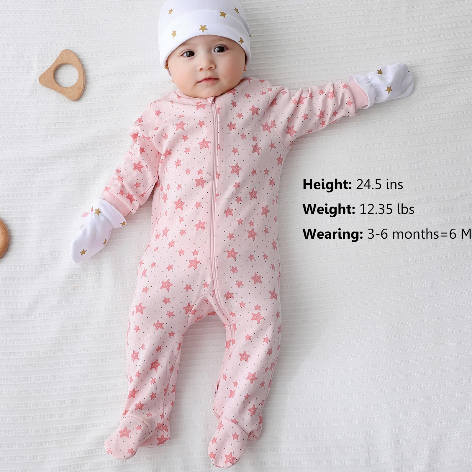 MAMIMAKA Newborn Baby Boys Christmas Sleepsuit 2-way Zip Pajama do zabawy i snu