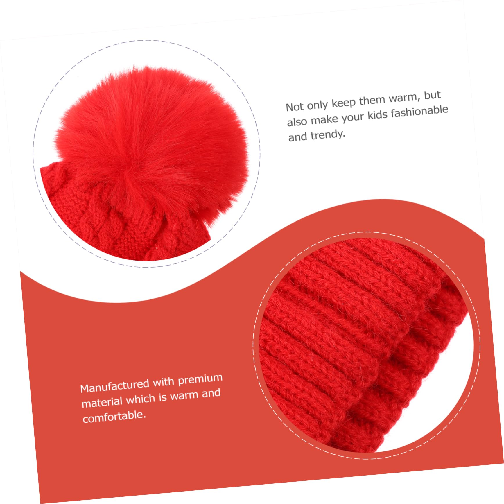 VANZACK Warm Children's Knit Hat Scarf Set Stylish Wool Yarn Neck Warmer for Daily Outdoor Use