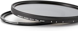Kase Wolverine Magnetic 52mm 2nd Generation Vari ND 1.5-5 Stop ND3 to ND32 Shockproof Tempered Optical Glass Filter Incl Anti-Rotation Adapter