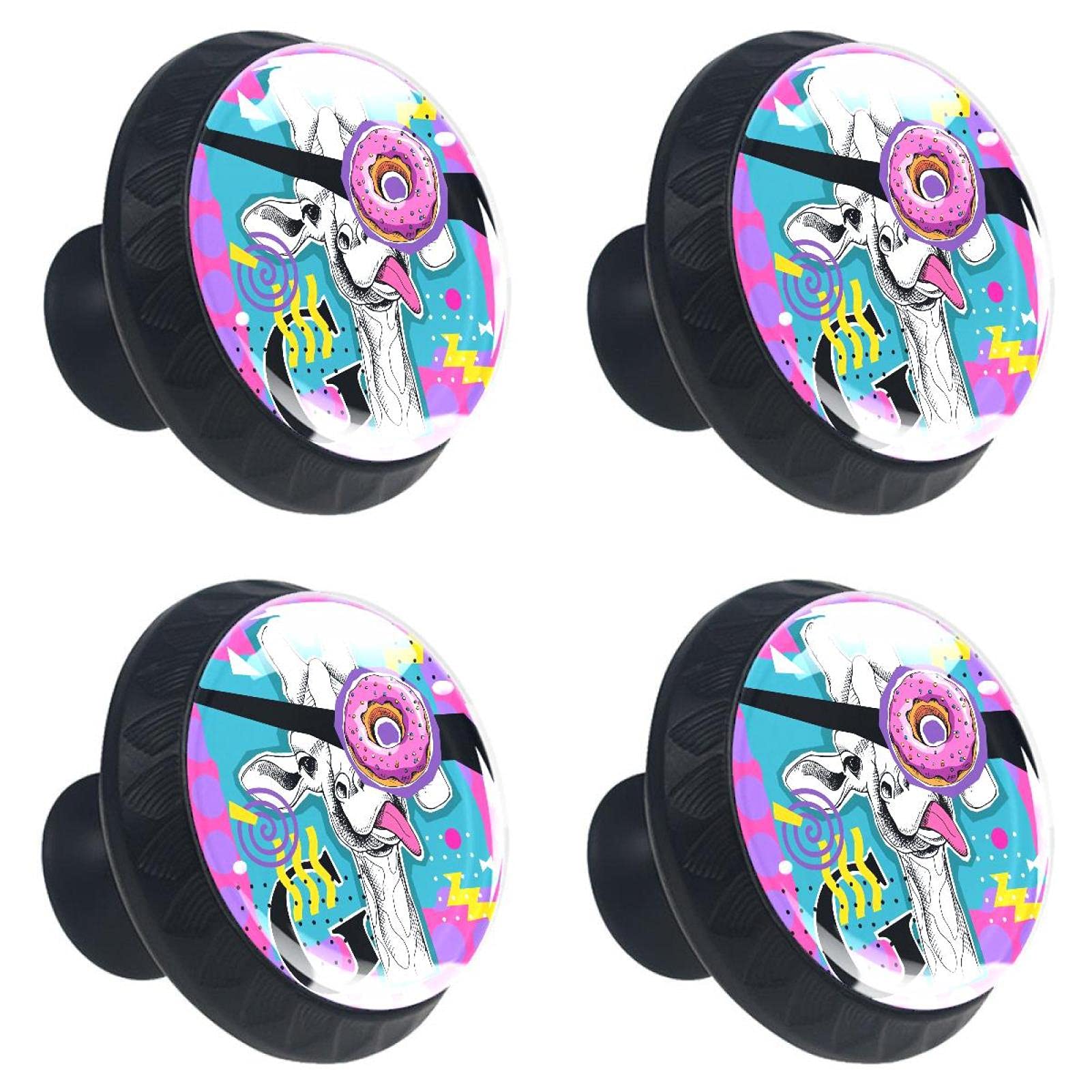 Boutons de meubles de cuisine en verre motif girafe pas cher bouton 30mm