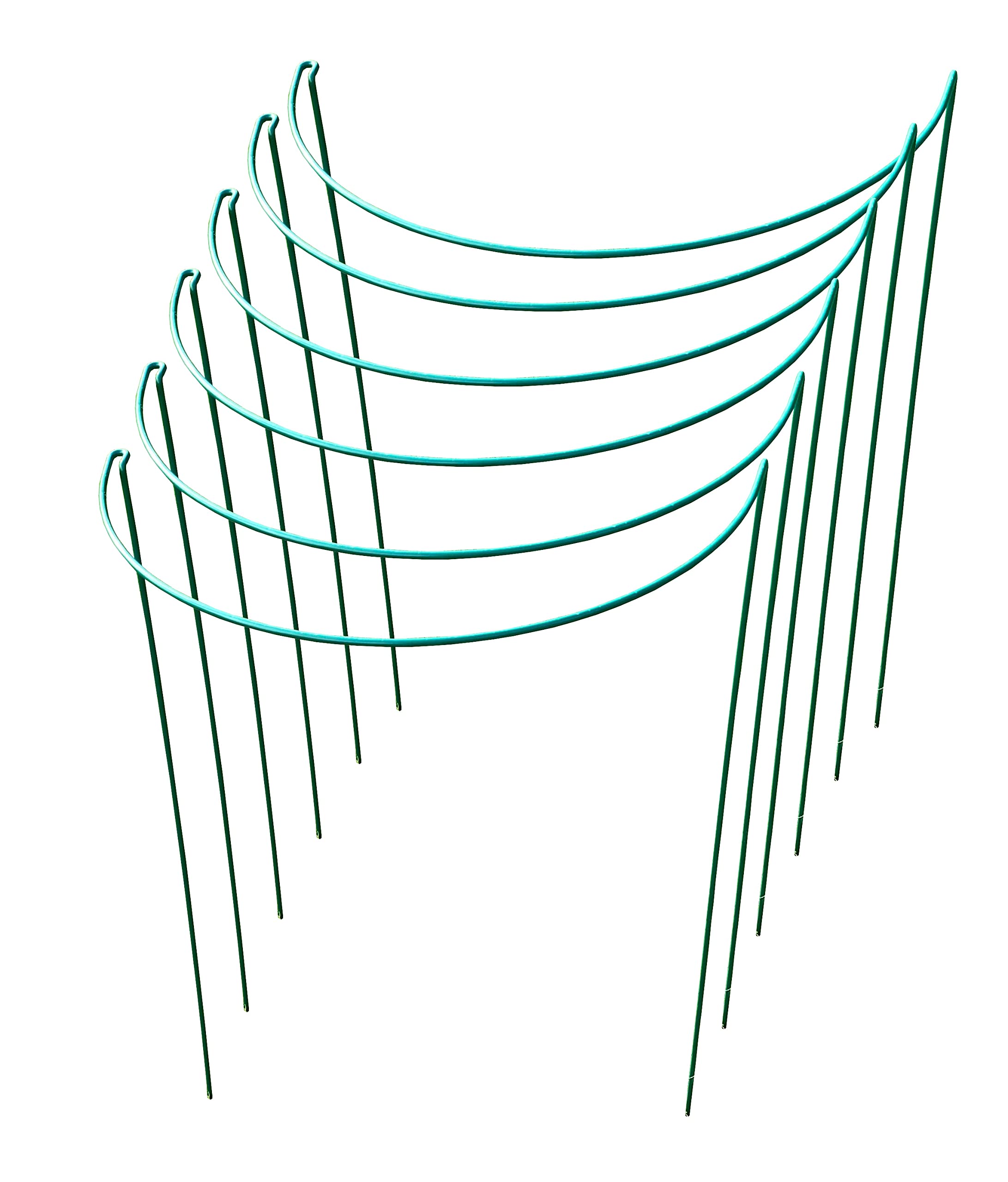 Selections Garden Hoop Bow Plant Support Connecting Green Metal Hoops 52cm x 90cm - Pack of 6