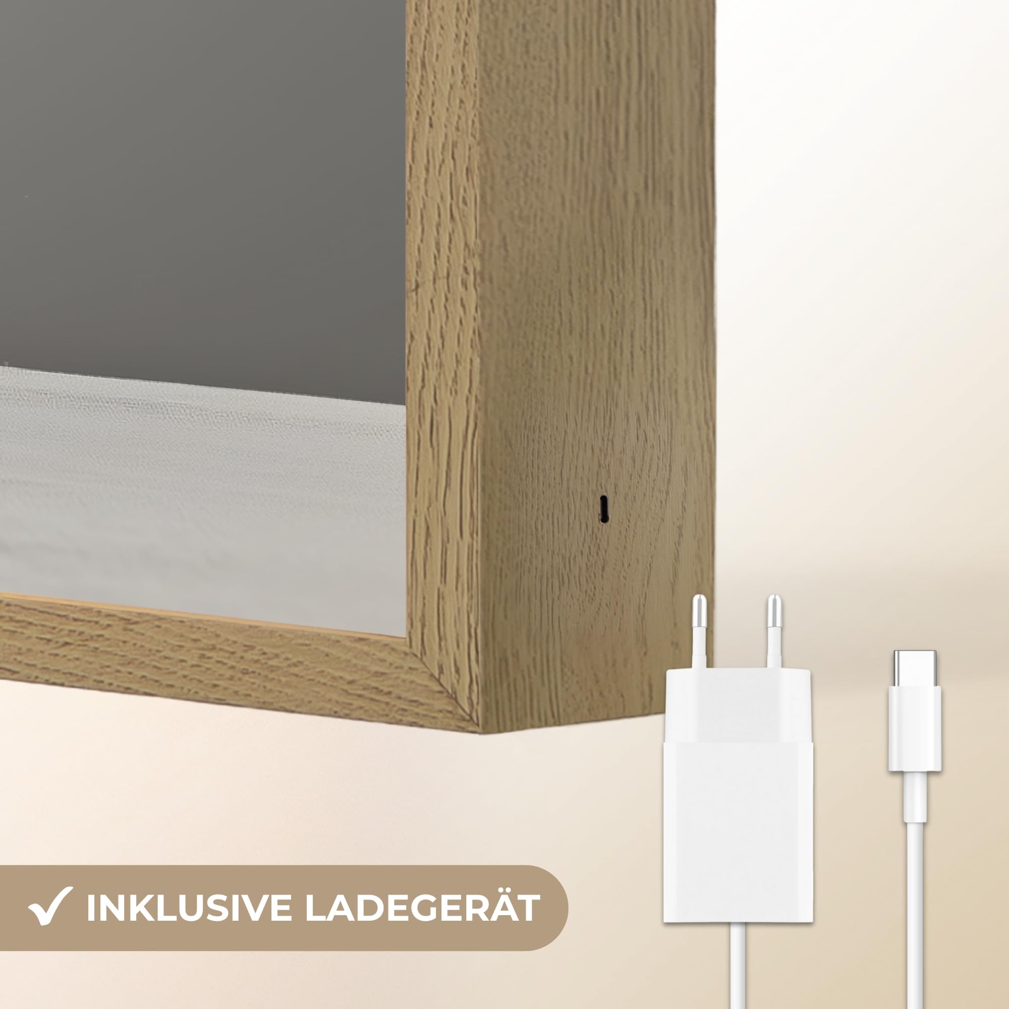 Wandleuchte Nachtlicht 100x70 cm Aufladbar Dimmbar Innen Nachtlampe Wandmontage LED Wandlampe Nachttisch Wall Lamp Licht Wand Alpaka - Nudeln - Schwarz - Weiß - Lustig - Tiere